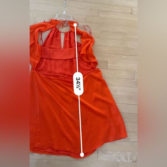 Rebecca Taylor Silk Keyhole Cami Dress in Orange 4 - Picture 11 of 13